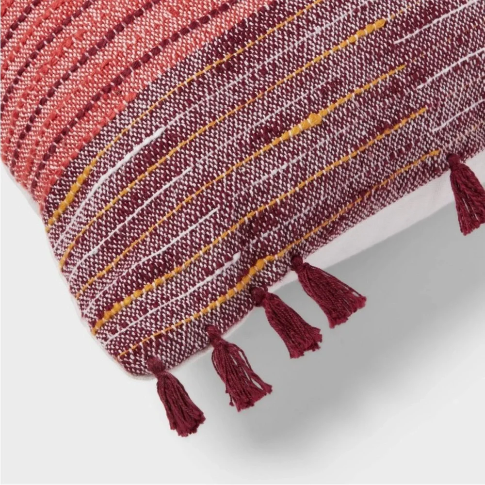 NEW Threshold Multicolor Striped Pillow